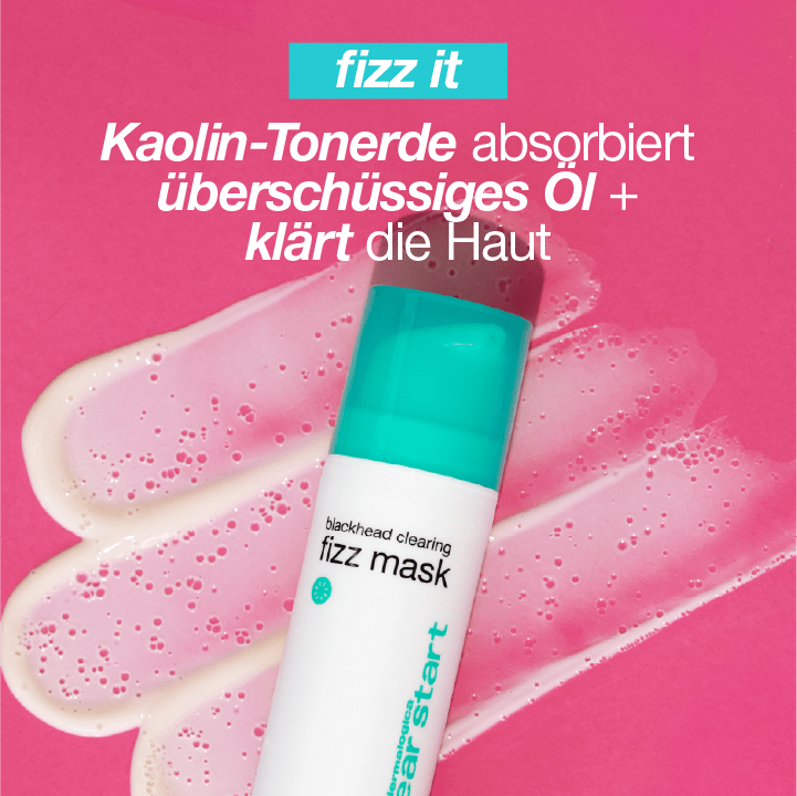 Blackhead Clearing Fizz Mask von auf pinkem Hintergrund