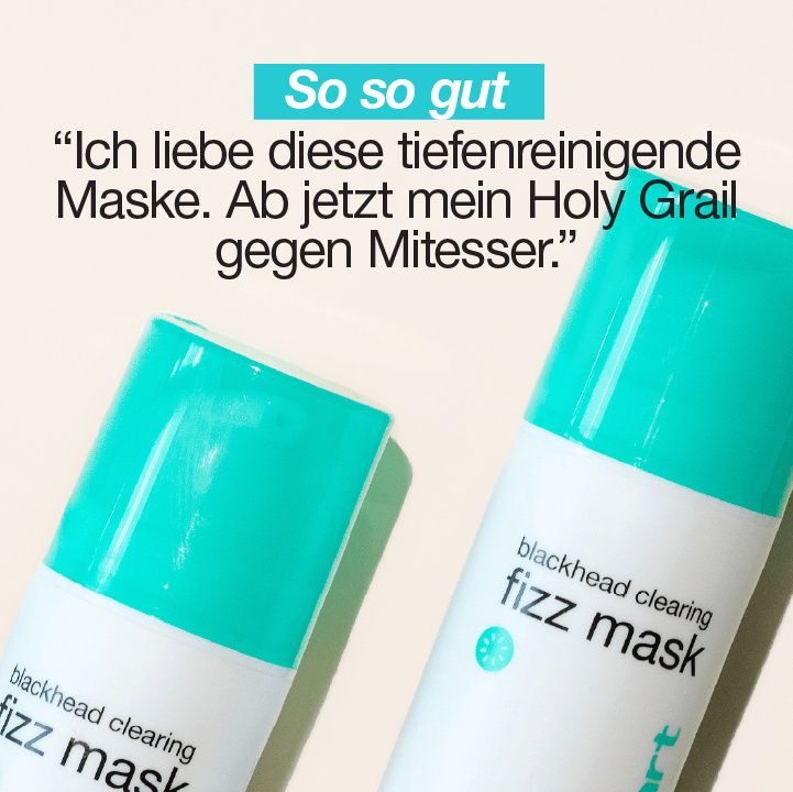 Zwei Behälter der Blackhead Clearing Fizz Mask