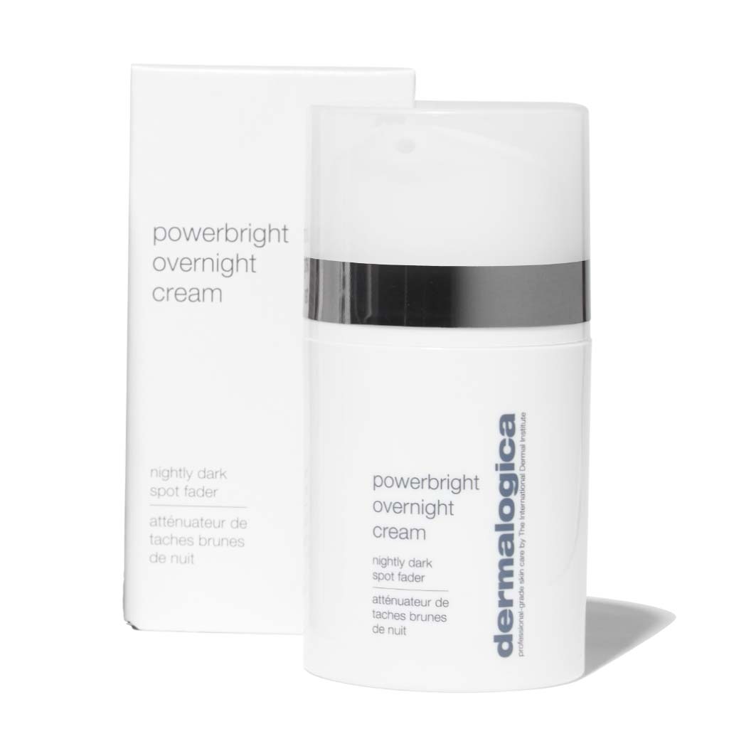 Powerbright Overnight Cream neben ihrer Verpackung.