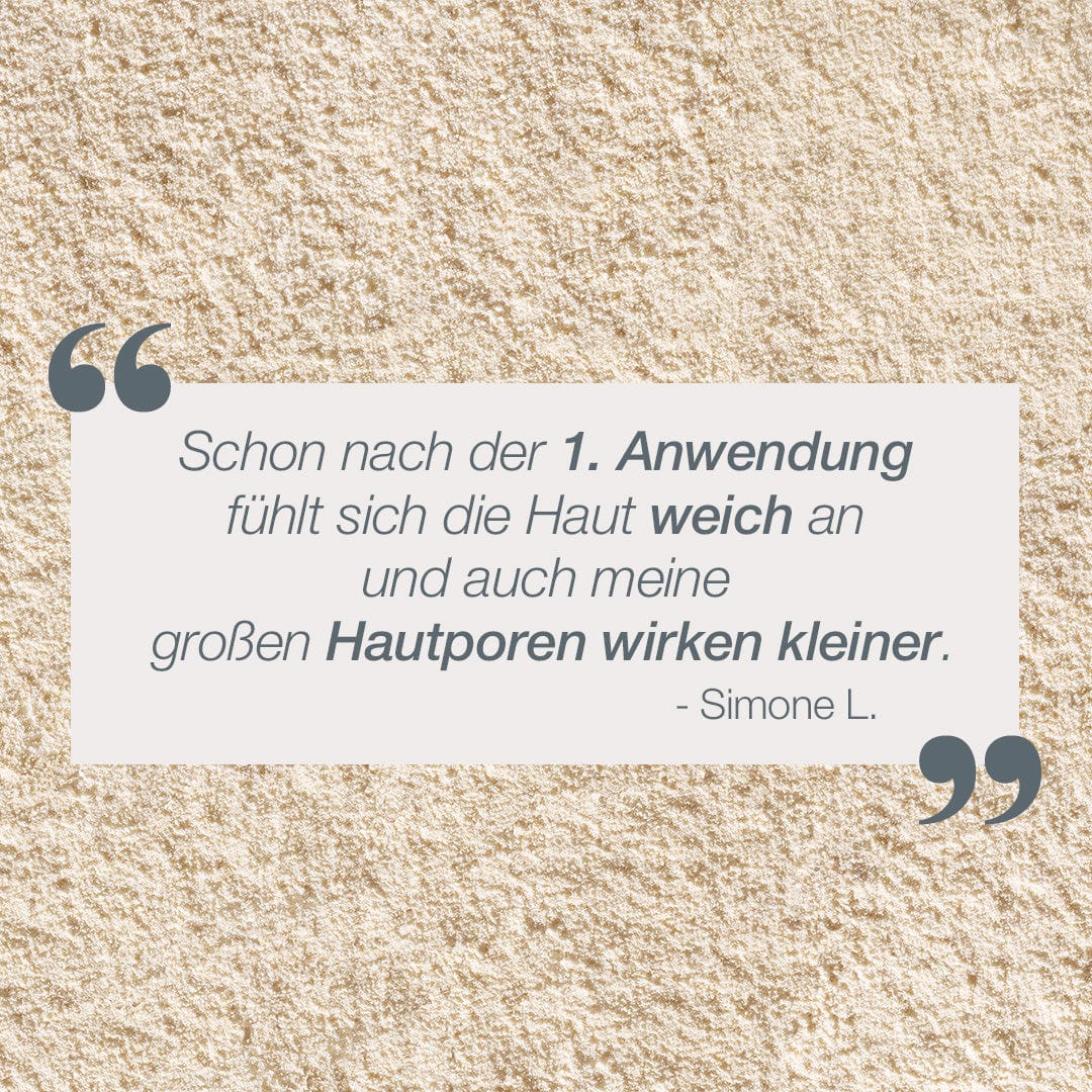 Kundenrezension über ein Hautpflegeprodukt