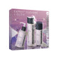 Das „Expert Cleanse + Glow Set“ enthält drei beschriftete Flaschen: Precleanse, Special Cleansing Gel und Daily Microfoliant – Ihre unverzichtbaren Dermalogica-Produkte für glattere Haut und eine effektive doppelte Reinigung.