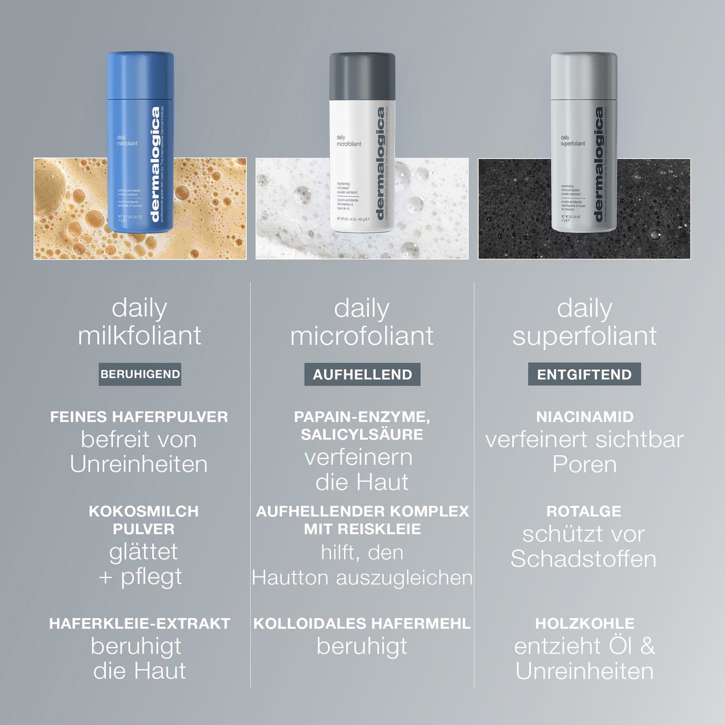 Daily Superfoliant von Dermalogica verfügt über eine innovative Puder-Peeling-Formel für eine sanfte Hauterneuerung mit wichtigen Inhaltsstoffen und Pflegevorteilen, die für eine glattere, gesünder aussehende Haut sorgen.
